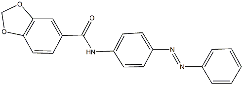 N-[4-(2-phenyldiazenyl)phenyl]-1,3-benzodioxole-5-carboxamide 结构式