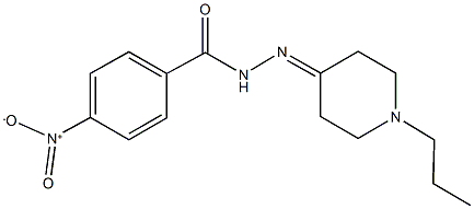 4-nitro-N'-(1-propyl-4-piperidinylidene)benzohydrazide 结构式