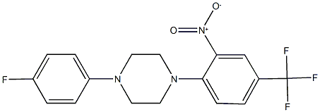 1-(4-fluorophenyl)-4-[2-nitro-4-(trifluoromethyl)phenyl]piperazine 结构式