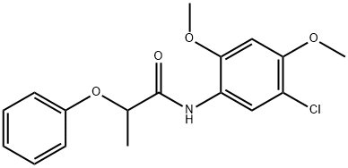 N-(5-chloro-2,4-dimethoxyphenyl)-2-phenoxypropanamide 结构式