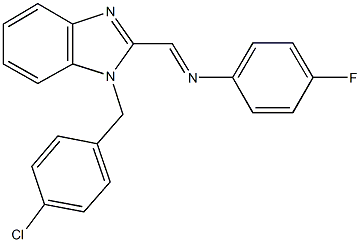 N-{[1-(4-chlorobenzyl)-1H-benzimidazol-2-yl]methylene}-N-(4-fluorophenyl)amine 结构式