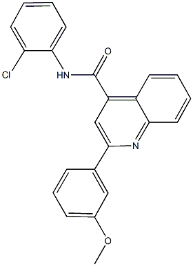 N-(2-chlorophenyl)-2-(3-methoxyphenyl)-4-quinolinecarboxamide 结构式