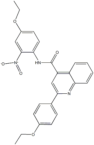 N-{4-ethoxy-2-nitrophenyl}-2-(4-ethoxyphenyl)-4-quinolinecarboxamide 结构式