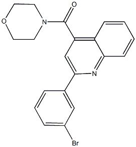 2-(3-bromophenyl)-4-(4-morpholinylcarbonyl)quinoline 结构式