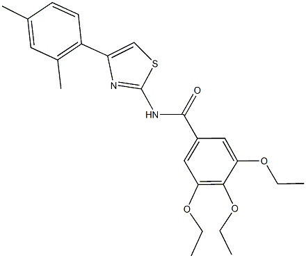 N-[4-(2,4-dimethylphenyl)-1,3-thiazol-2-yl]-3,4,5-triethoxybenzamide 结构式