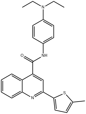 N-[4-(diethylamino)phenyl]-2-(5-methyl-2-thienyl)-4-quinolinecarboxamide 结构式