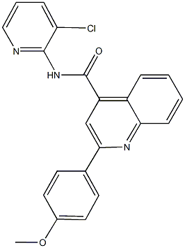 N-(3-chloro-2-pyridinyl)-2-(4-methoxyphenyl)-4-quinolinecarboxamide 结构式