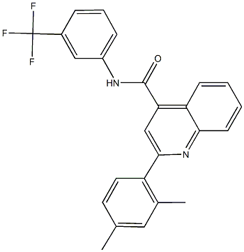 2-(2,4-dimethylphenyl)-N-[3-(trifluoromethyl)phenyl]-4-quinolinecarboxamide 结构式
