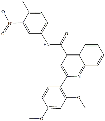 2-(2,4-dimethoxyphenyl)-N-{3-nitro-4-methylphenyl}-4-quinolinecarboxamide 结构式