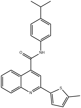 N-(4-isopropylphenyl)-2-(5-methyl-2-thienyl)-4-quinolinecarboxamide 结构式