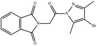 2-[2-(4-bromo-3,5-dimethyl-1H-pyrazol-1-yl)-2-oxoethyl]-1H-isoindole-1,3(2H)-dione 结构式