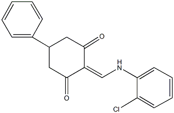 2-[(2-chloroanilino)methylene]-5-phenyl-1,3-cyclohexanedione 结构式