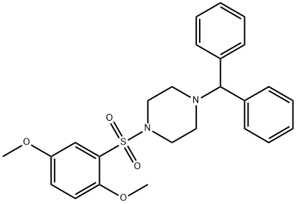 1-benzhydryl-4-[(2,5-dimethoxyphenyl)sulfonyl]piperazine 结构式