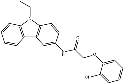 2-(2-chlorophenoxy)-N-(9-ethyl-9H-carbazol-3-yl)acetamide 结构式