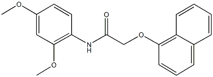 N-(2,4-dimethoxyphenyl)-2-(1-naphthyloxy)acetamide 结构式