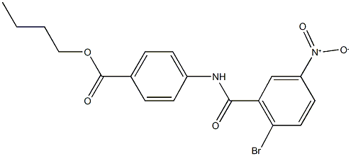 butyl 4-({2-bromo-5-nitrobenzoyl}amino)benzoate 结构式