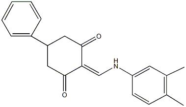 2-[(3,4-dimethylanilino)methylene]-5-phenylcyclohexane-1,3-dione 结构式