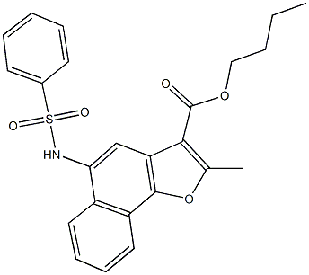 butyl 2-methyl-5-[(phenylsulfonyl)amino]naphtho[1,2-b]furan-3-carboxylate 结构式
