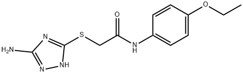 2-[(5-amino-1H-1,2,4-triazol-3-yl)sulfanyl]-N-(4-ethoxyphenyl)acetamide 结构式