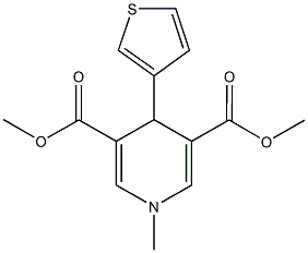 dimethyl 1-methyl-4-(3-thienyl)-1,4-dihydro-3,5-pyridinedicarboxylate 结构式