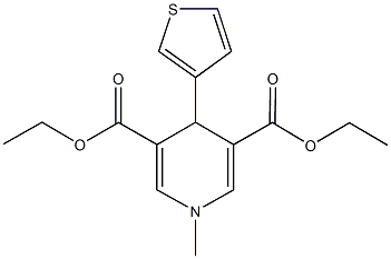 diethyl 1-methyl-4-(3-thienyl)-1,4-dihydro-3,5-pyridinedicarboxylate 结构式
