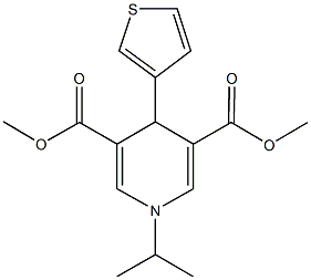 dimethyl 1-isopropyl-4-(3-thienyl)-1,4-dihydro-3,5-pyridinedicarboxylate 结构式