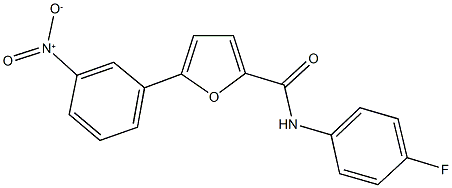N-(4-fluorophenyl)-5-{3-nitrophenyl}-2-furamide 结构式