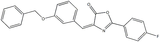 4-[3-(benzyloxy)benzylidene]-2-(4-fluorophenyl)-1,3-oxazol-5(4H)-one 结构式