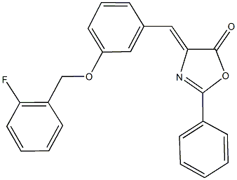 4-{3-[(2-fluorobenzyl)oxy]benzylidene}-2-phenyl-1,3-oxazol-5(4H)-one 结构式