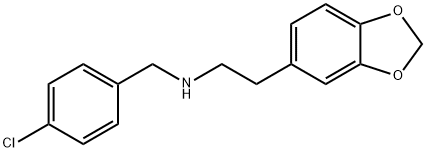 N-[2-(1,3-benzodioxol-5-yl)ethyl]-N-(4-chlorobenzyl)amine 结构式