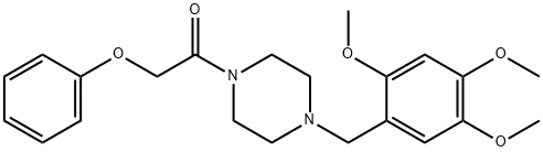 1-(phenoxyacetyl)-4-(2,4,5-trimethoxybenzyl)piperazine 结构式