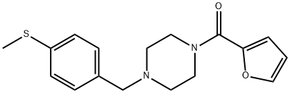 4-{[4-(2-furoyl)-1-piperazinyl]methyl}phenyl methyl sulfide 结构式