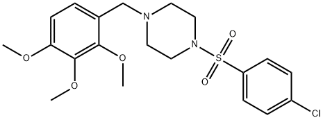 1-[(4-chlorophenyl)sulfonyl]-4-(2,3,4-trimethoxybenzyl)piperazine 结构式