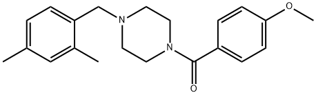 4-{[4-(2,4-dimethylbenzyl)-1-piperazinyl]carbonyl}phenyl methyl ether 结构式