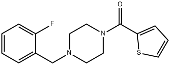 1-(2-fluorobenzyl)-4-(2-thienylcarbonyl)piperazine 结构式