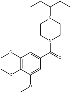 1-(1-ethylpropyl)-4-(3,4,5-trimethoxybenzoyl)piperazine 结构式