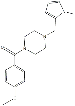 methyl 4-({4-[(1-methyl-1H-pyrrol-2-yl)methyl]-1-piperazinyl}carbonyl)phenyl ether 结构式