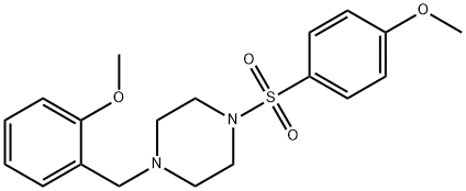 1-(2-methoxybenzyl)-4-[(4-methoxyphenyl)sulfonyl]piperazine 结构式