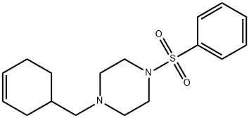 1-(3-cyclohexen-1-ylmethyl)-4-(phenylsulfonyl)piperazine 结构式