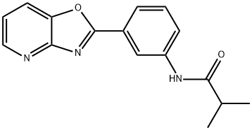 2-methyl-N-(3-[1,3]oxazolo[4,5-b]pyridin-2-ylphenyl)propanamide 结构式