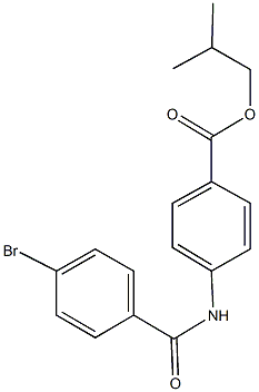 isobutyl 4-[(4-bromobenzoyl)amino]benzoate 结构式