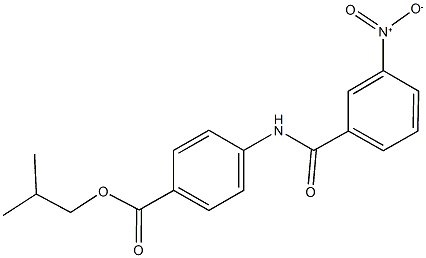 isobutyl 4-({3-nitrobenzoyl}amino)benzoate 结构式