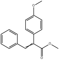 methyl 2-(4-methoxyphenyl)-3-phenylacrylate 结构式