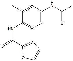 N-[4-(acetylamino)-2-methylphenyl]-2-furamide 结构式