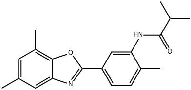 N-[5-(5,7-dimethyl-1,3-benzoxazol-2-yl)-2-methylphenyl]-2-methylpropanamide 结构式