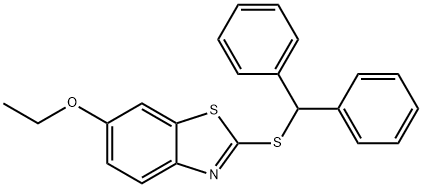 2-(benzhydrylsulfanyl)-6-ethoxy-1,3-benzothiazole 结构式