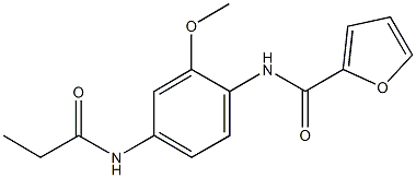 N-[2-methoxy-4-(propionylamino)phenyl]-2-furamide 结构式