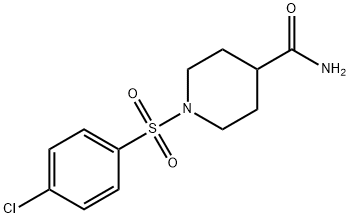 1-[(4-chlorophenyl)sulfonyl]-4-piperidinecarboxamide 结构式