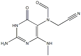 2-amino-4-(methylamino)-6-oxo-1,6-dihydropyrimidin-5-yl(cyanomethyl)formamide 结构式