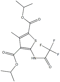 diisopropyl 3-methyl-5-[(trifluoroacetyl)amino]-2,4-thiophenedicarboxylate 结构式